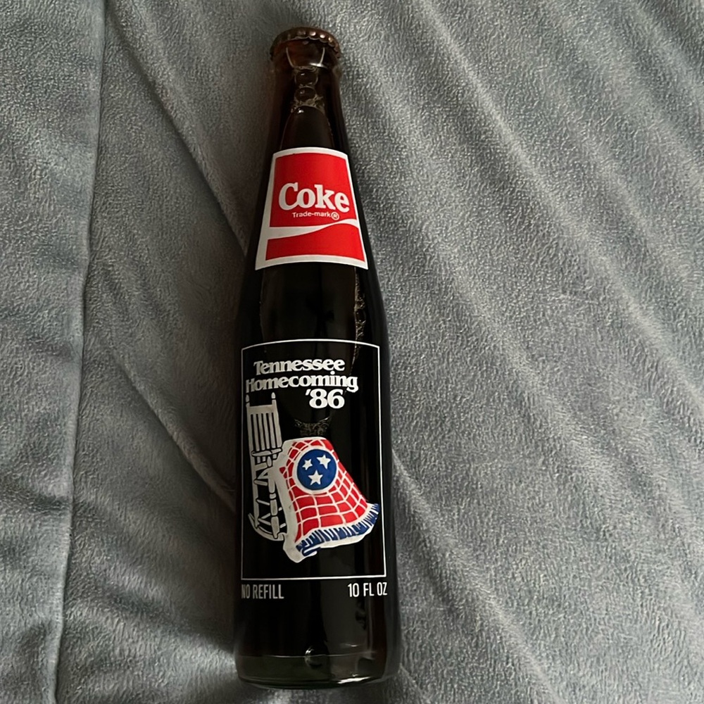 Vintage Coke Tennessee Homecoming’86 centennial Celebration Glass bottle 10 oz